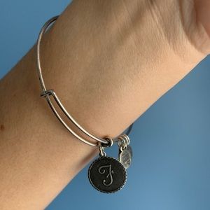 Alex and Ani Silver Initial F Charm Bracelet
